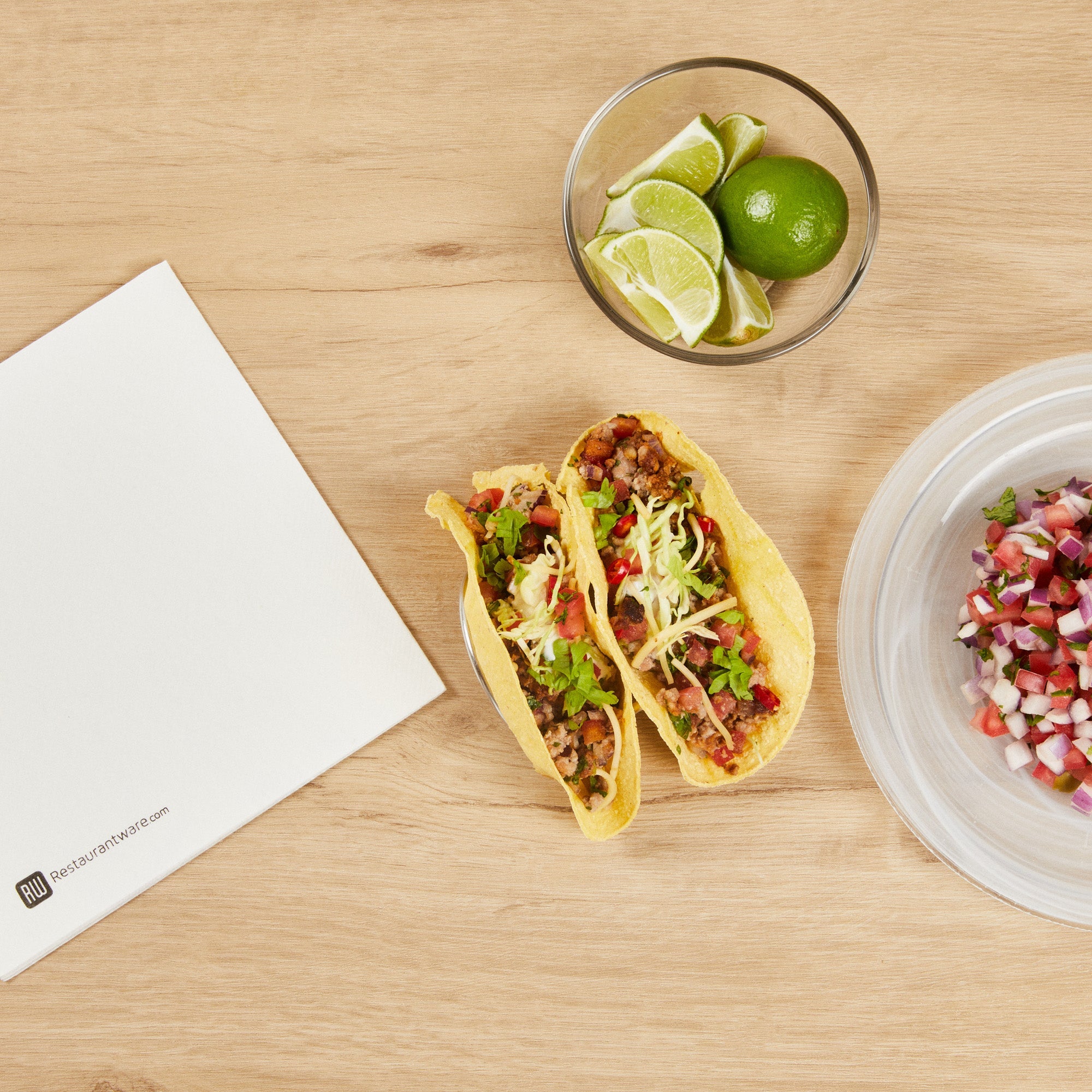 Met Lux Rectangle Silver Stainless Steel Duo Taco Rack Stand - 2 Tacos - 4 1/4" x 3 1/4" x 1 1/2" - 1 count box