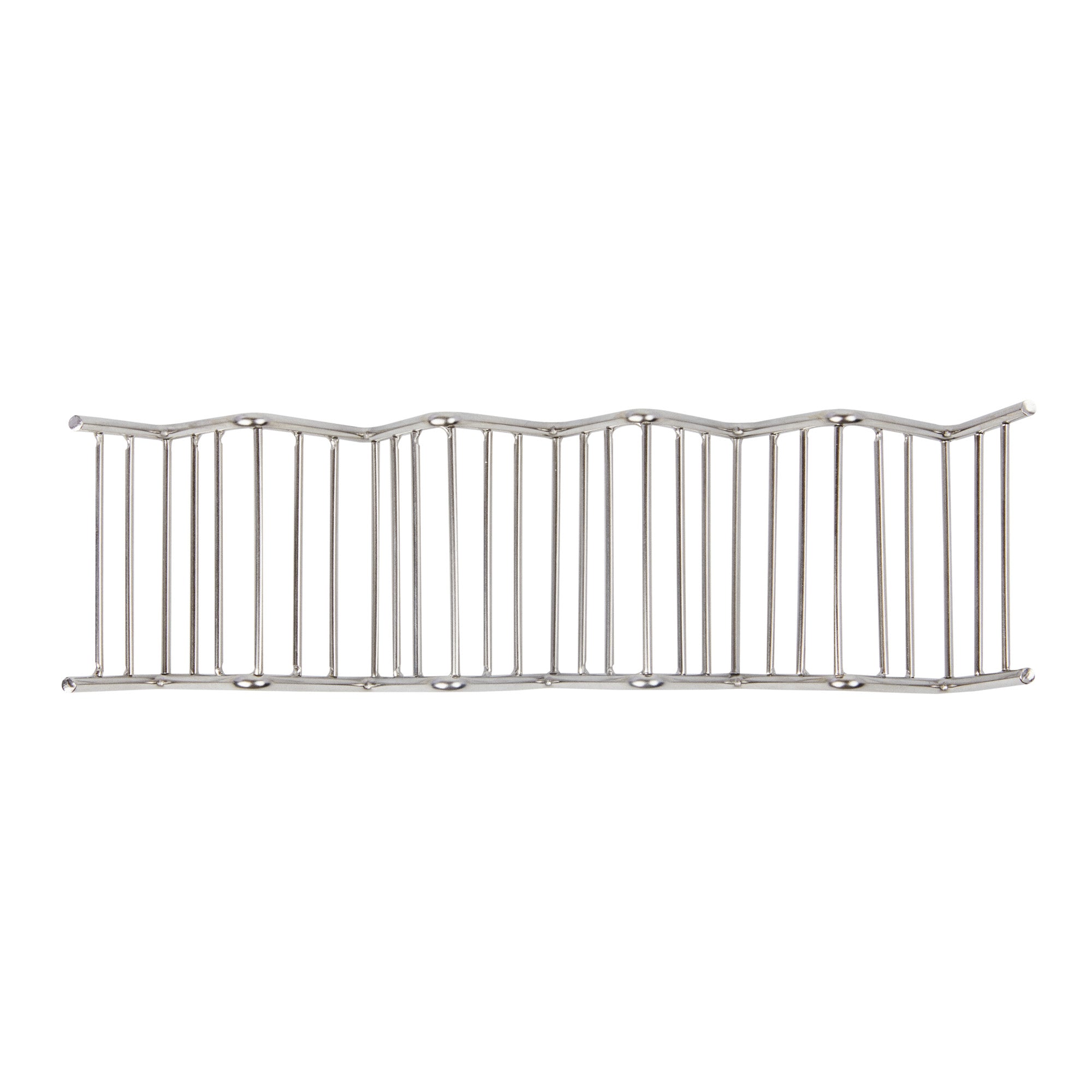 Met Lux Rectangle Silver Stainless Steel Cinque Taco Rack Stand - 5 Tacos - 8 1/4" x 2 1/2" x 1 1/2" - 1 count box