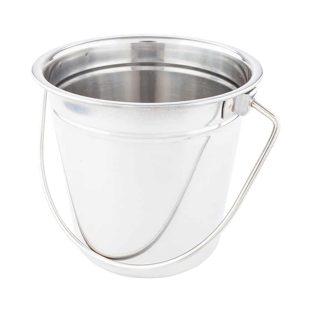 Met Lux 28 oz Round Silver Stainless Steel Medium Pail - 5 1/2" x 5 1/2" x 5" - 1 count box
