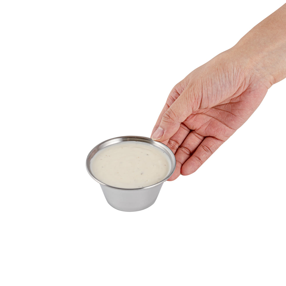 Met Lux 4 oz Stainless Steel Condiment Cup - 3" x 3" x 1 1/2" - 10 count box