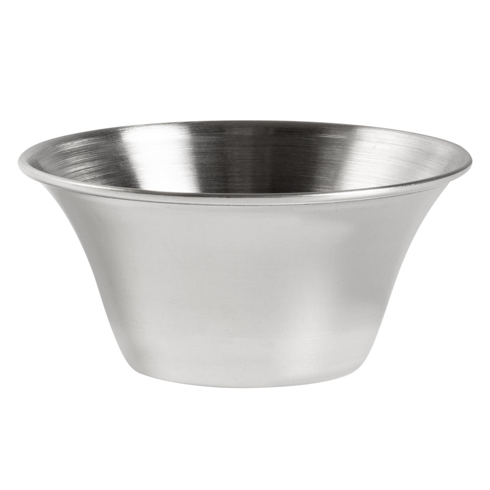Met Lux 6 oz Stainless Steel Condiment Cup - 3 3/4" x 3 3/4" x 2" - 10 count box