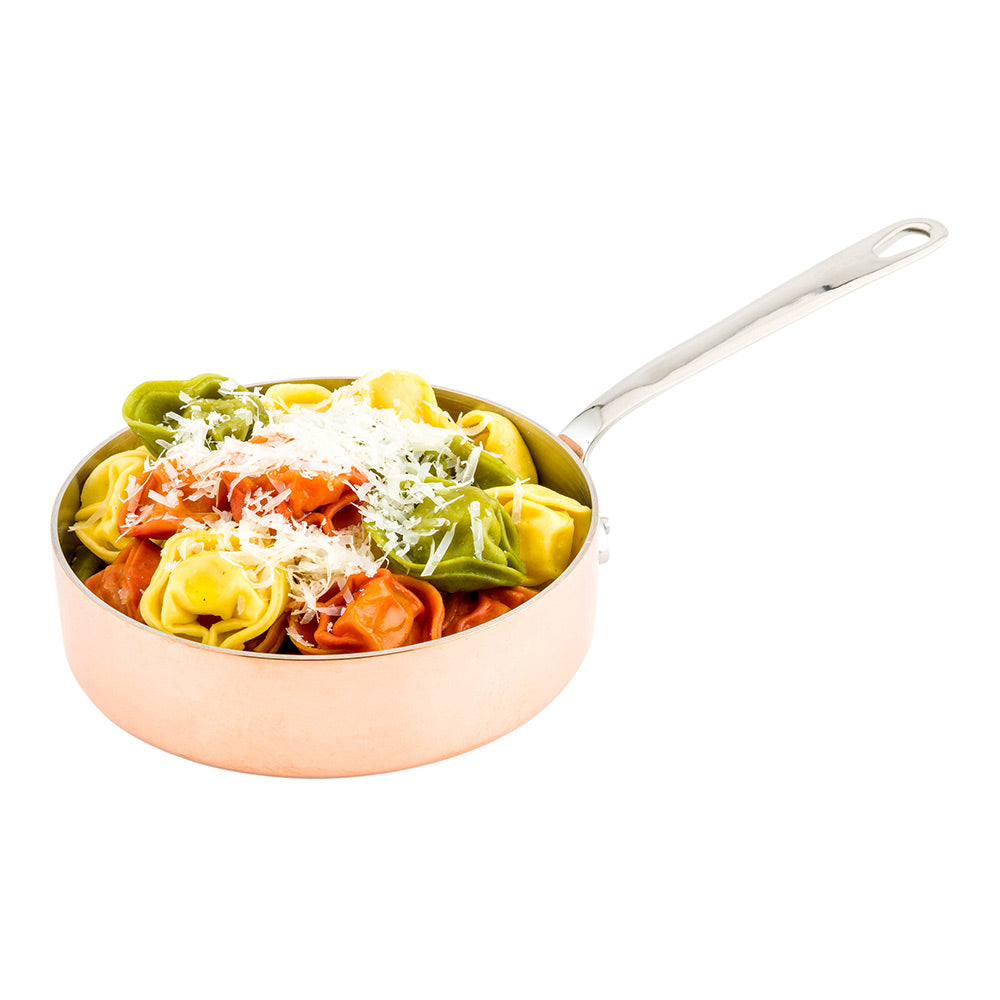 Met Lux 12 oz Copper Stainless Steel Mini Saute Pan - 9" x 5" x 1 1/4" - 1 count box