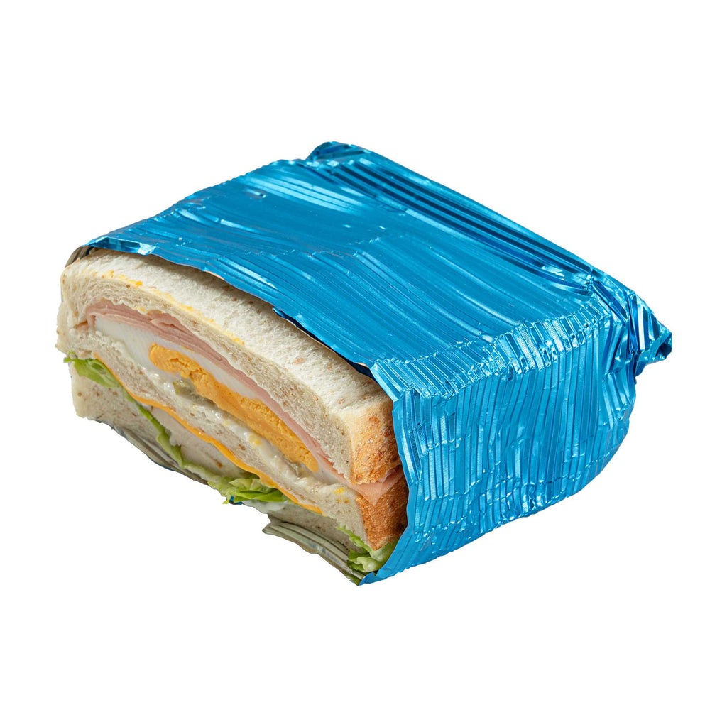 Foil Lux Electric Blue Aluminum Wrap and Basket Liner - Ripple - 12" x 12" - 500 count box
