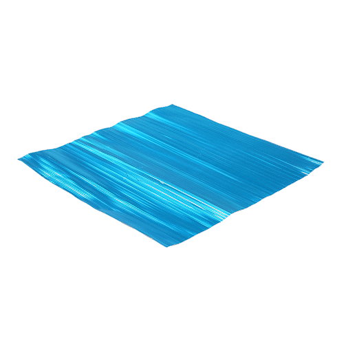 Foil Lux Electric Blue Aluminum Wrap and Basket Liner - Ripple - 12" x 12" - 500 count box