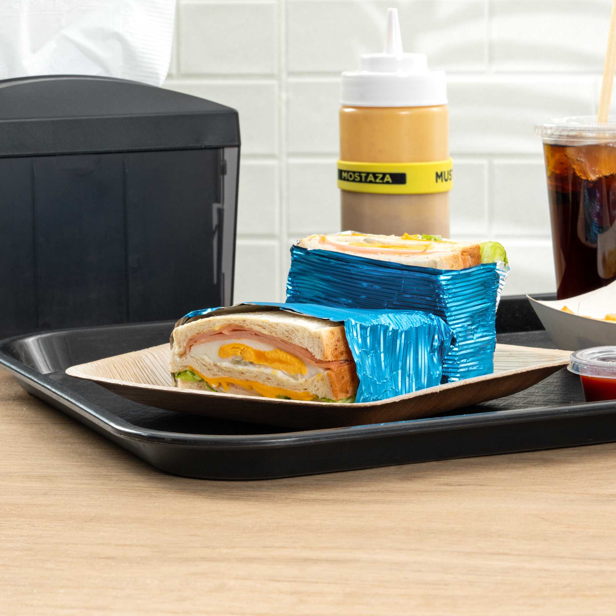 Foil Lux Electric Blue Aluminum Wrap and Basket Liner - Ripple - 12" x 12" - 500 count box