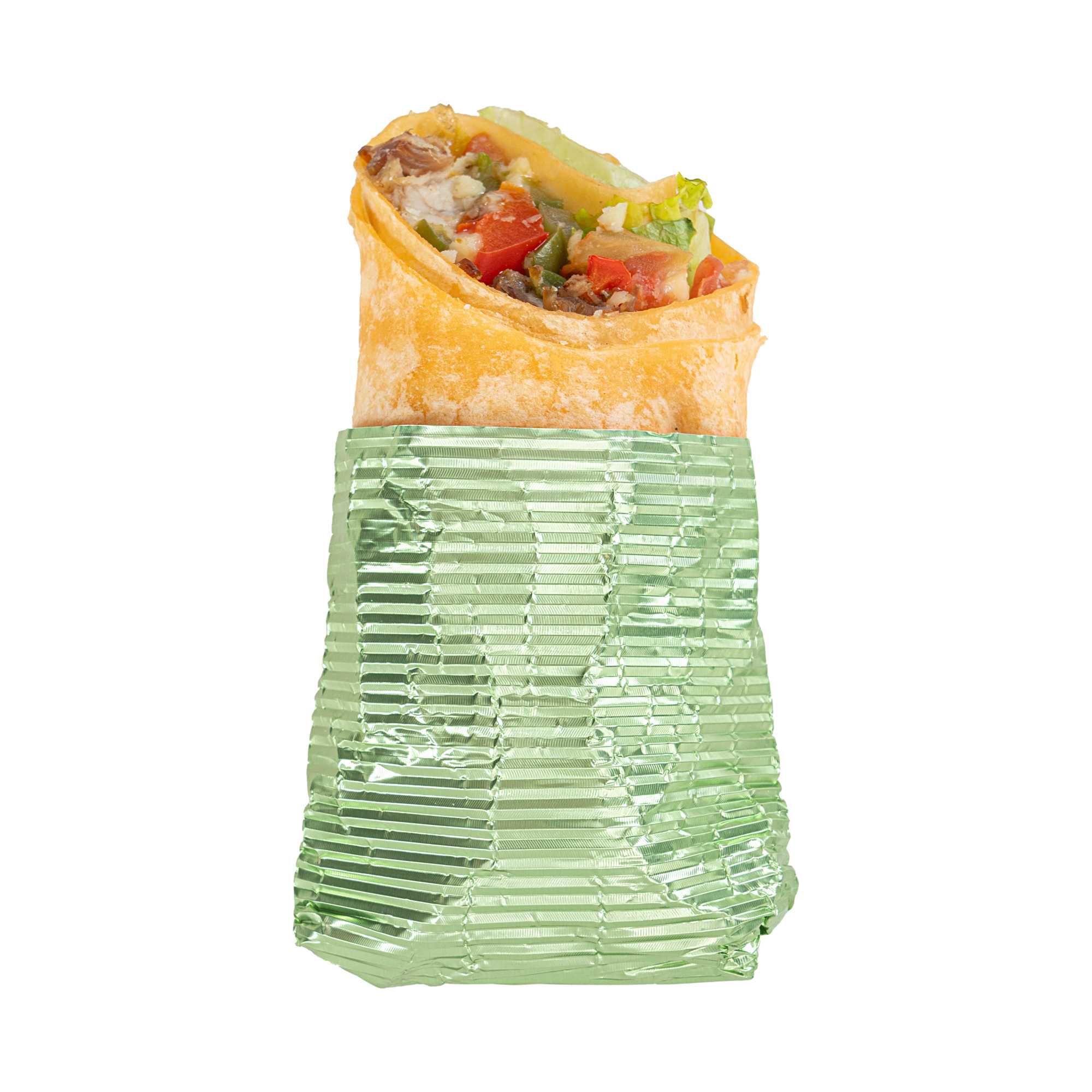 Foil Lux Green Aluminum Wrap and Basket Liner - Ripple - 12" x 12" - 500 count box