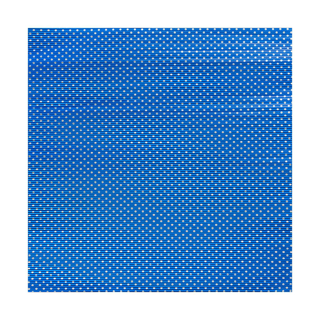 Foil Lux Royal Blue Aluminum Wrap and Basket Liner - Ripple, Polka Dot - 12" x 12" - 500 count box