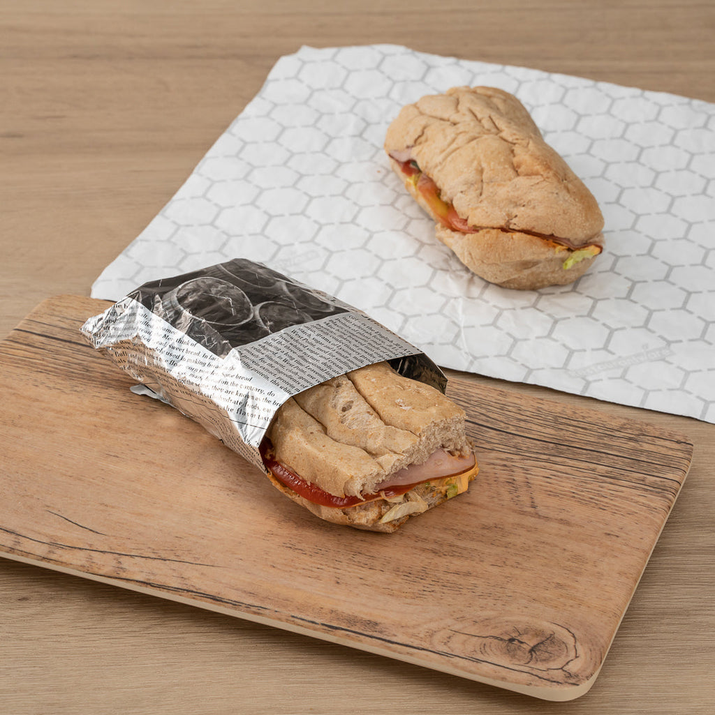 Foil Lux Newsprint Aluminum Sandwich Wrap Sheet - Insulated - 12" x 12" - 500 count box