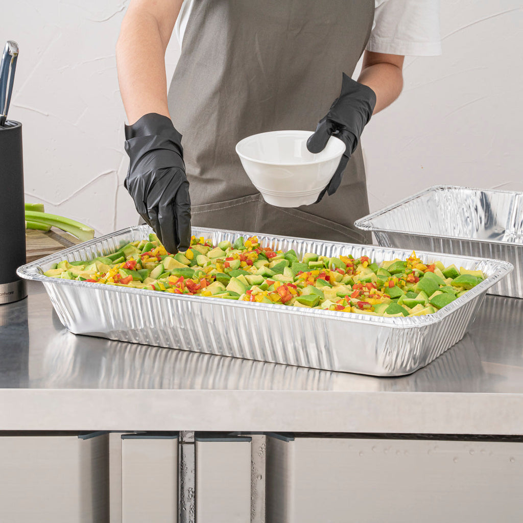Foil Lux Aluminum Full Size Deep Steam Table Pan - 20 3/4" x 12 3/4" x 3 1/2" - 25 count box