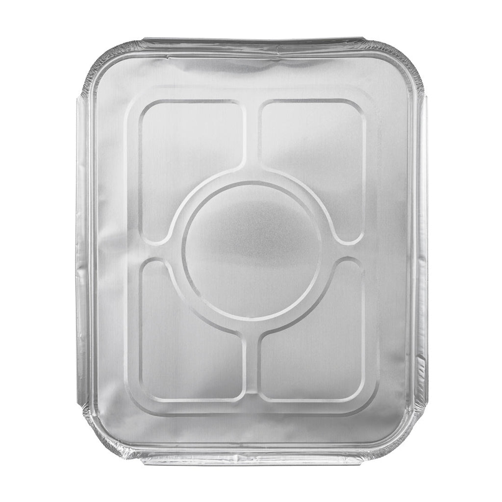 Foil Lux Aluminum Steam Table Pan Lid - Fits 1/2 Size - 25 count box