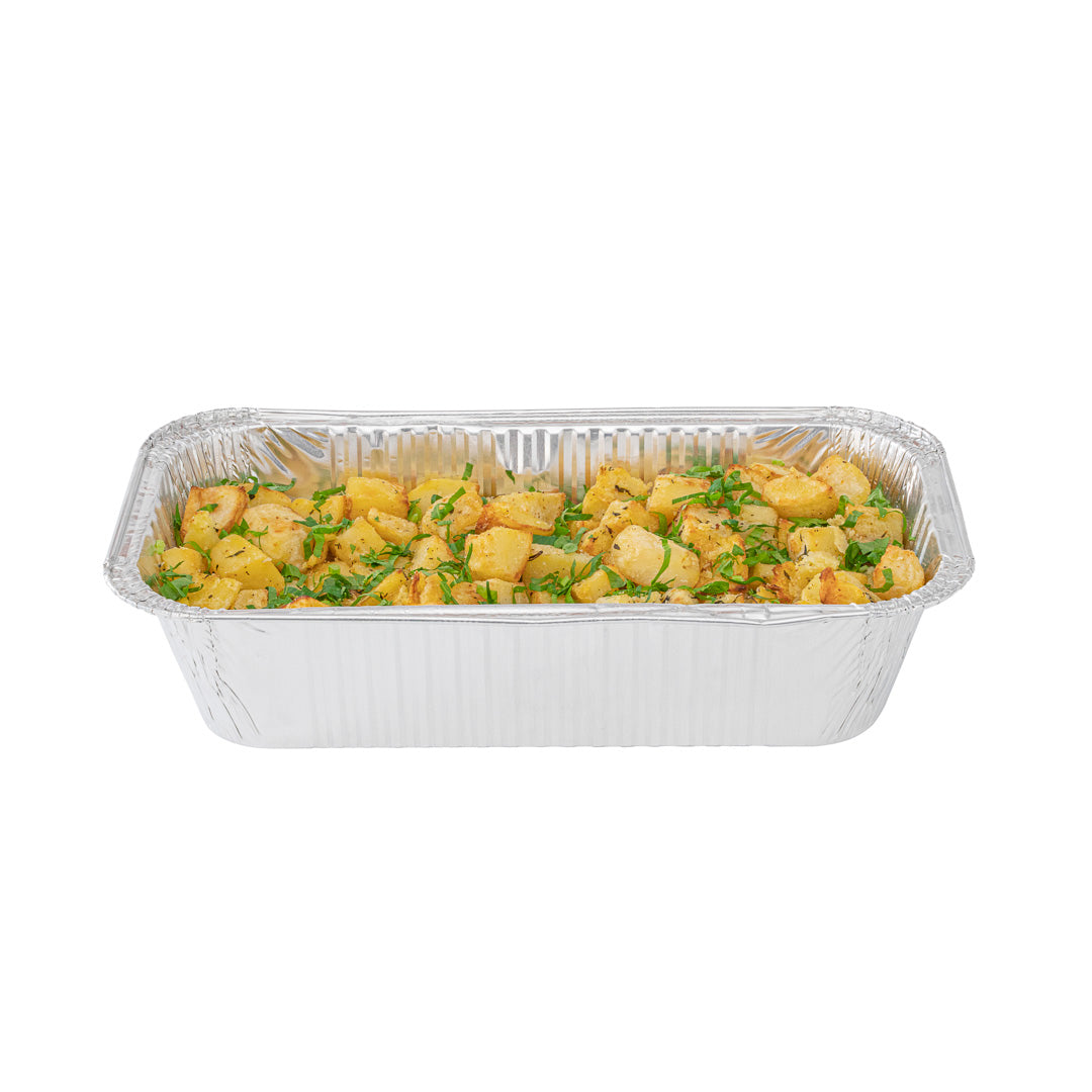 Foil Lux Aluminum 1/3 Size Deep Steam Table / Loaf Pan - 12 1/2" x 6 1/2" x 3 1/4" - 25 count box