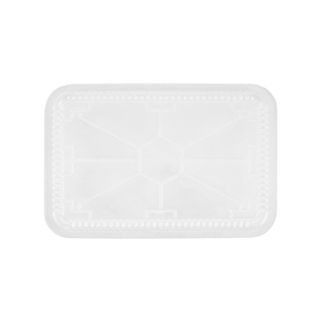 Foil Lux Oblong Clear Plastic Dome Lid - Fits 4 lb Take Out Container - 100 count box