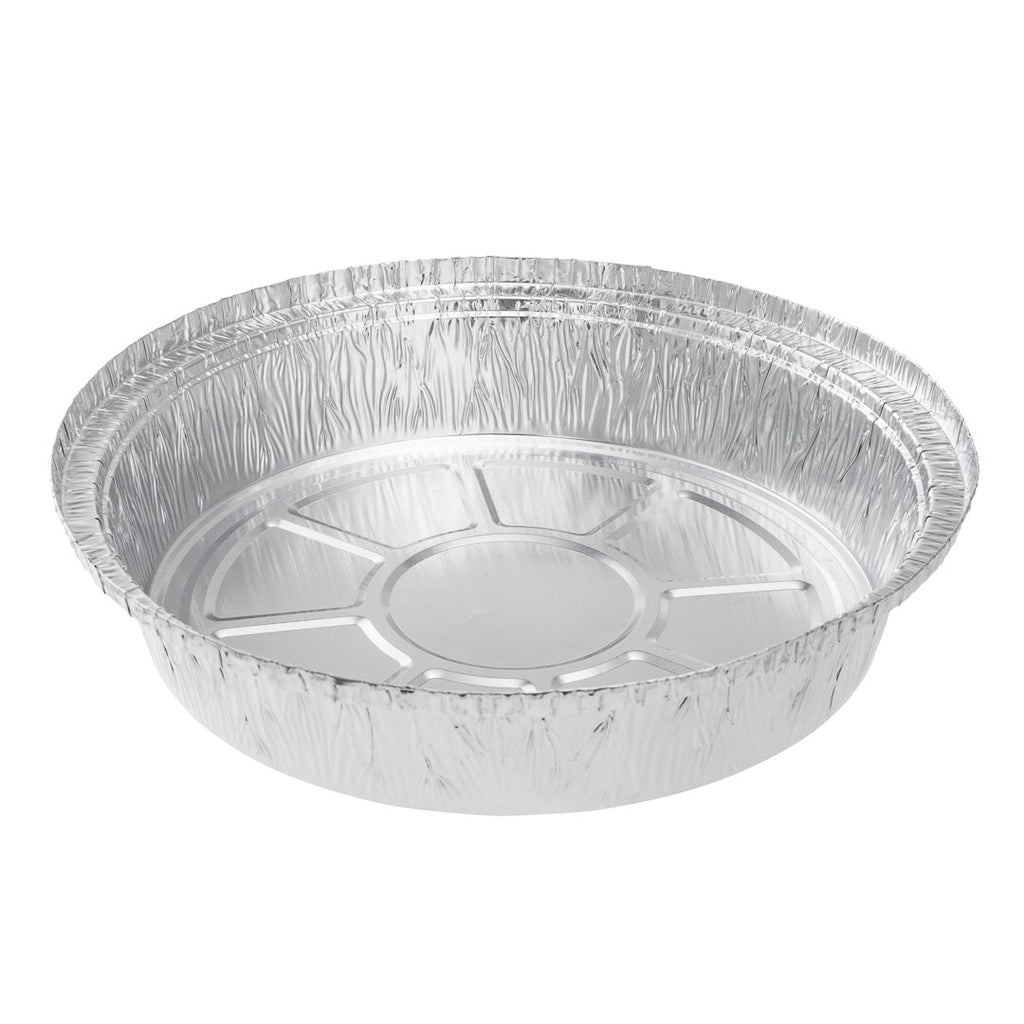 Foil Lux 36 oz Round Aluminum Take Out Pan - Heavy Weight - 8" x 8" x 2" - 100 count box