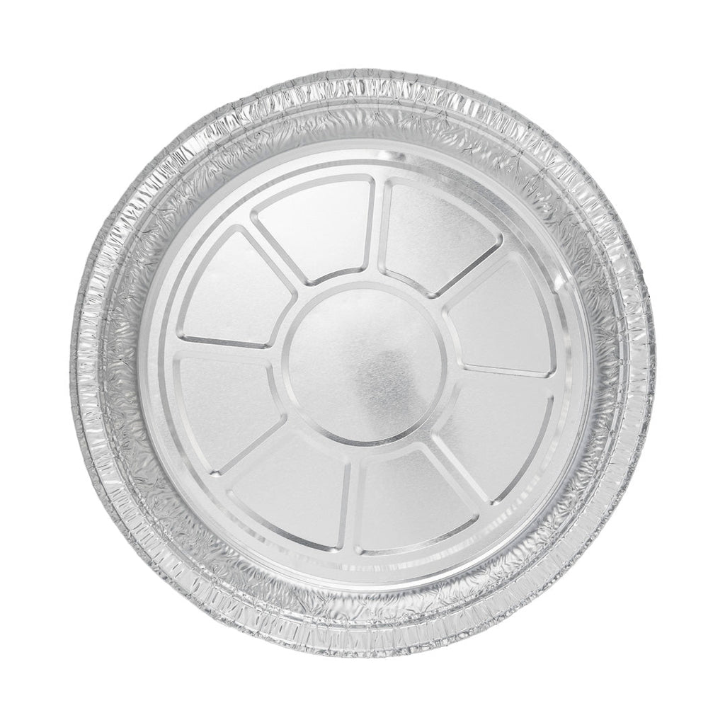 Foil Lux 36 oz Round Aluminum Take Out Pan - Heavy Weight - 8" x 8" x 2" - 100 count box