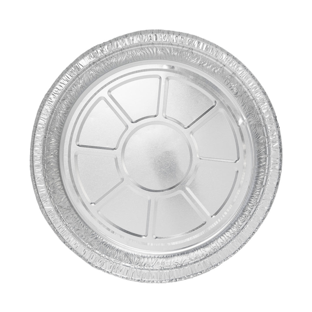 Foil Lux 36 oz Round Aluminum Take Out Pan - Heavy Weight - 8" x 8" x 2" - 100 count box