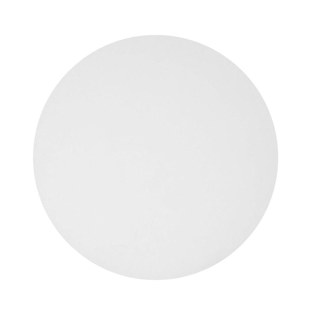 Foil Lux Round White Paper Flat Foil-Laminated Board Lid - Fits 8" Take Out Pan - 100 count box