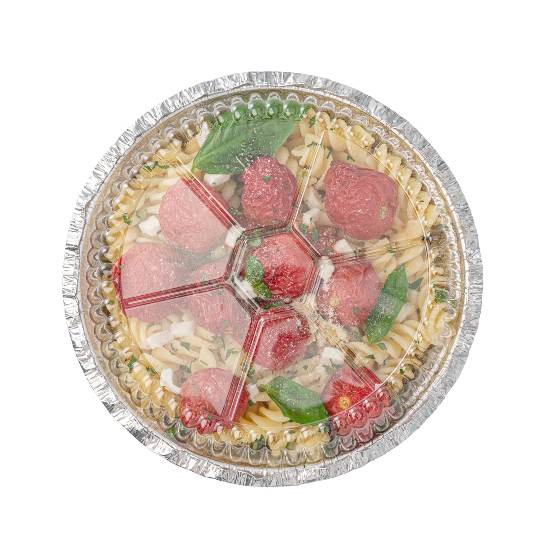 Foil Lux Round Clear Plastic Dome Lid - Fits 7" Take Out Pan - 100 count box