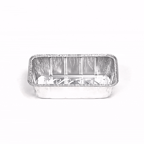 Pastry Tek Silver Aluminum Bread Loaf Pan - 2 lb - 8 1/2" x 4 1/4" x 2 1/2" - 25 count box