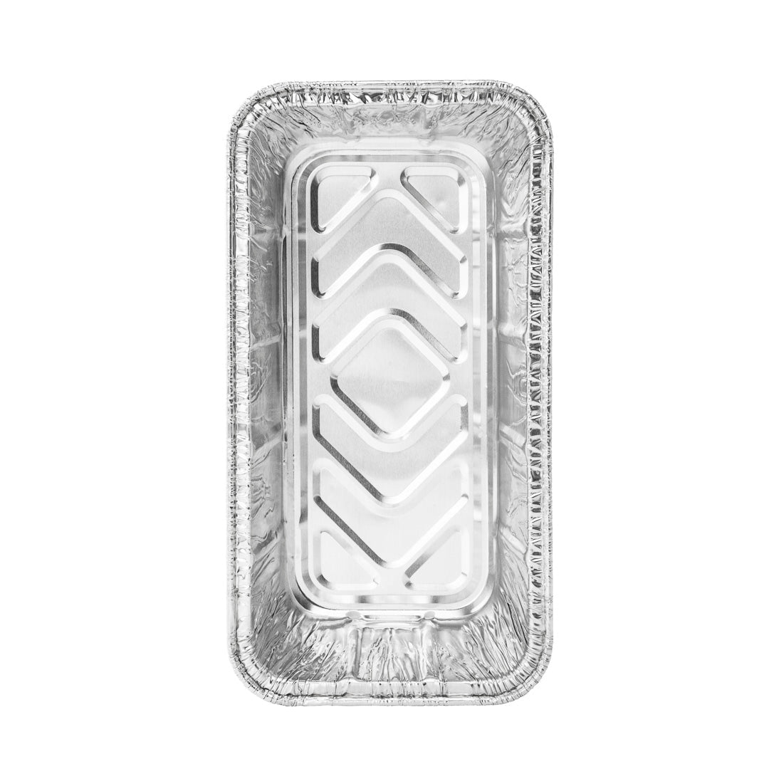 Pastry Tek Silver Aluminum Bread Loaf Pan - 2 lb - 8 1/2" x 4 1/4" x 2 1/2" - 25 count box