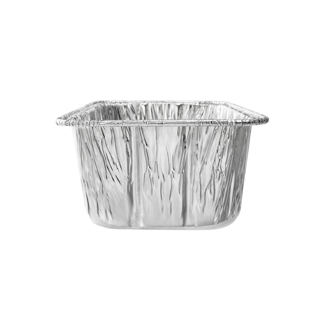 Pastry Tek Silver Aluminum Bread Loaf Pan - 2 lb - 8 1/2" x 4 1/4" x 2 1/2" - 25 count box