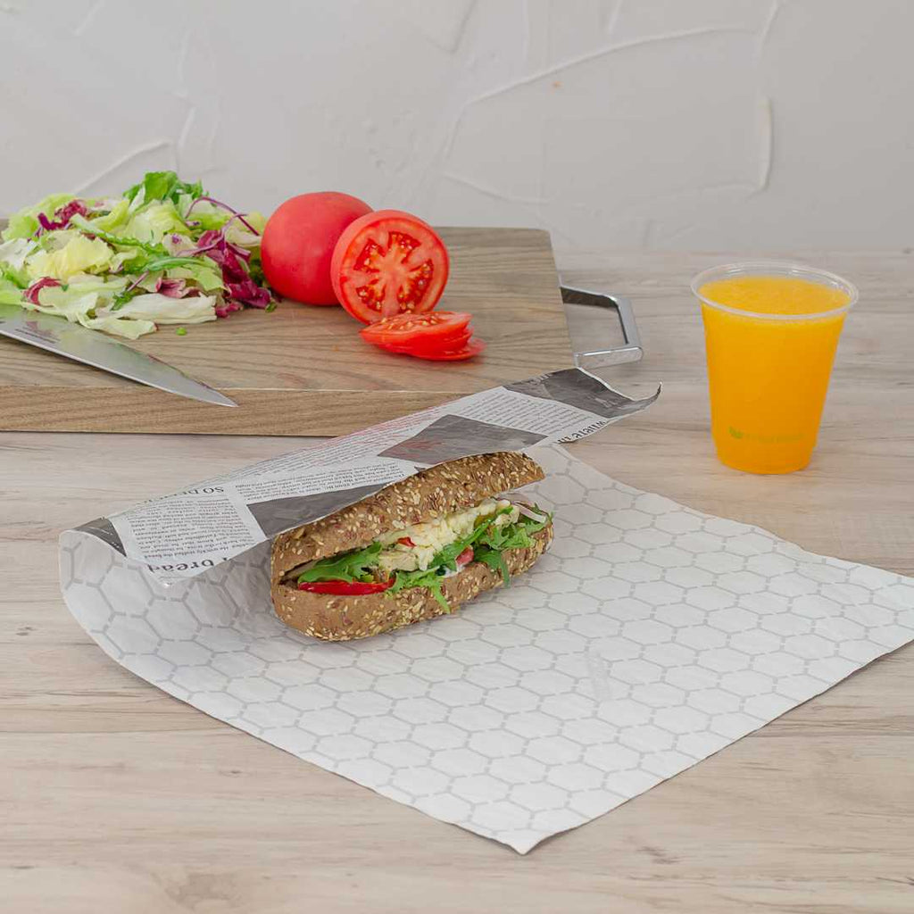 Foil Lux Newsprint Aluminum Sandwich Wrap Sheet - Insulated - 14" x 16" - 500 count box