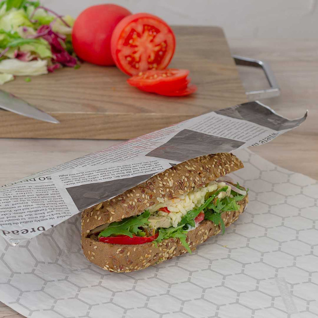 Foil Lux Newsprint Aluminum Sandwich Wrap Sheet - Insulated - 14" x 16" - 500 count box