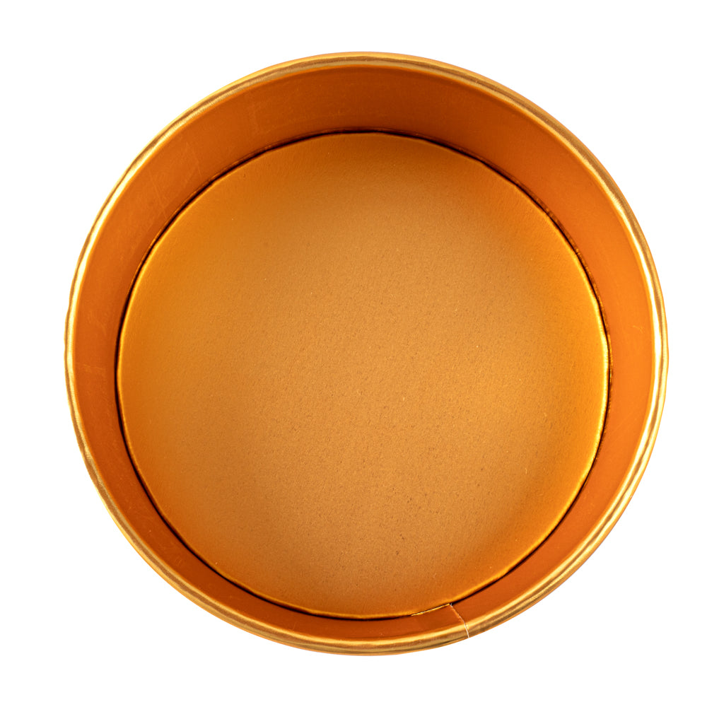 Foil Lux 17 oz Black And Gold Paper Take Out Container - with Foil Interior - 6" x 6" x 1 3/4" - 50 count box
