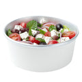 Foil Lux 25 oz White Paper Take Out Container - with Foil Interior - 6" x 6" x 2 1/4" - 50 count box