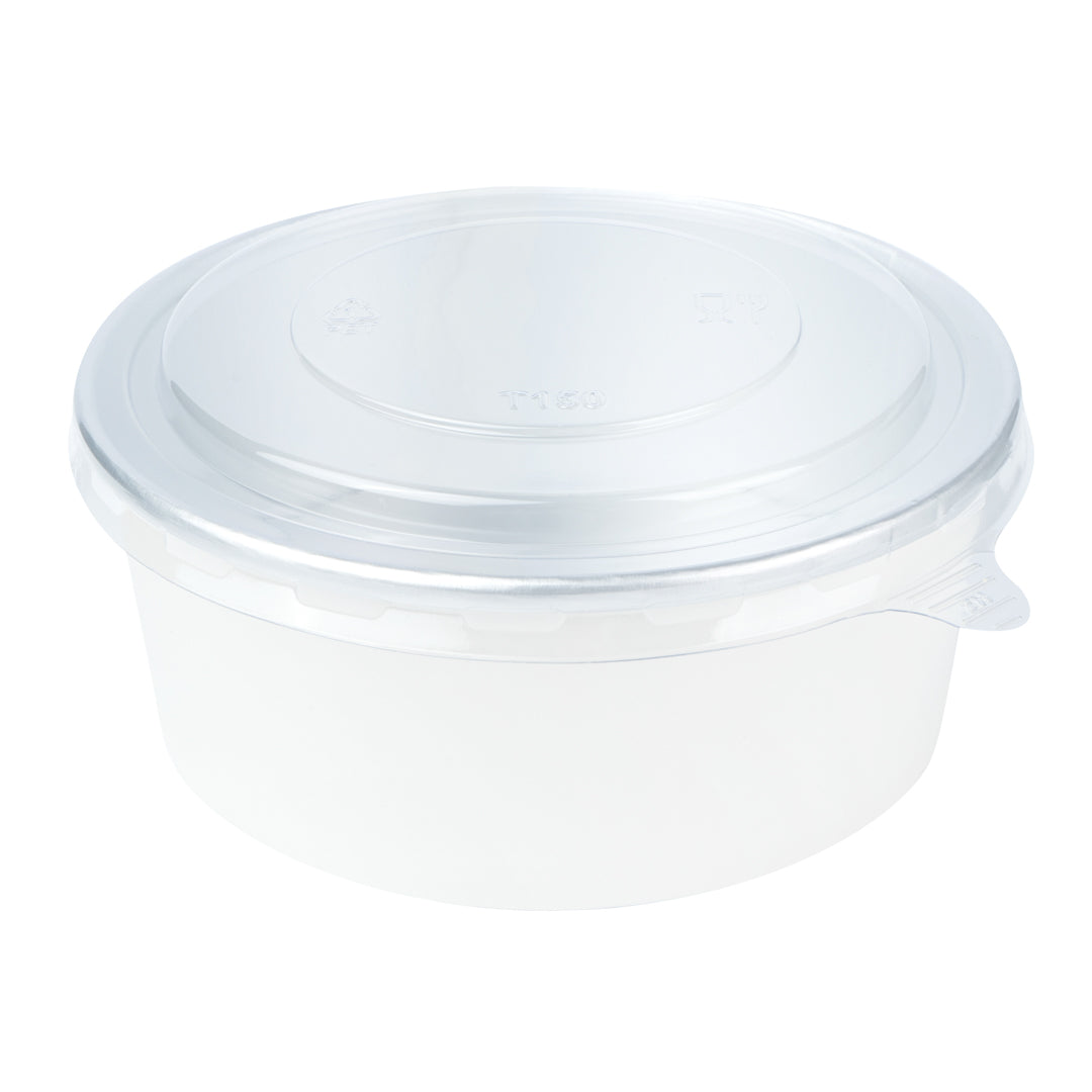 Foil Lux Clear Plastic Take Out Container Lid - Fits 17, 25 and 33 oz - 6" x 6" x 1/4" - 200 count box