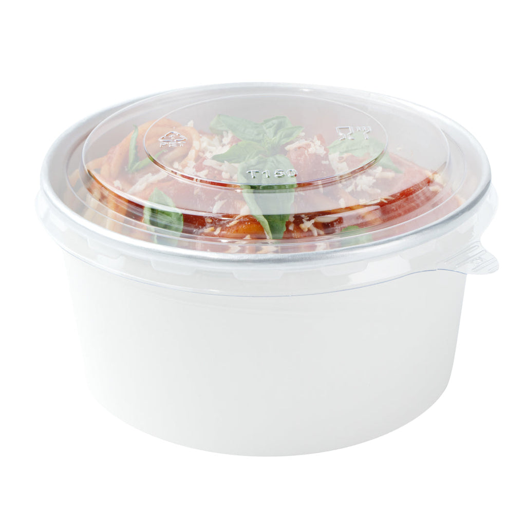 Foil Lux Clear Plastic Take Out Container Lid - Fits 17, 25 and 33 oz - 6" x 6" x 1/4" - 200 count box