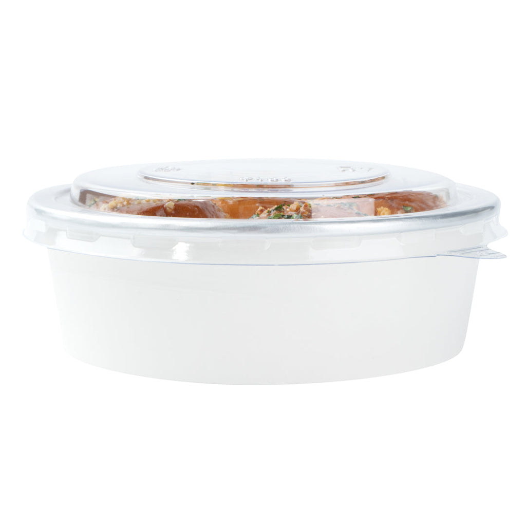 Foil Lux Clear Plastic Take Out Container Lid - Fits 17, 25 and 33 oz - 6" x 6" x 1/4" - 200 count box