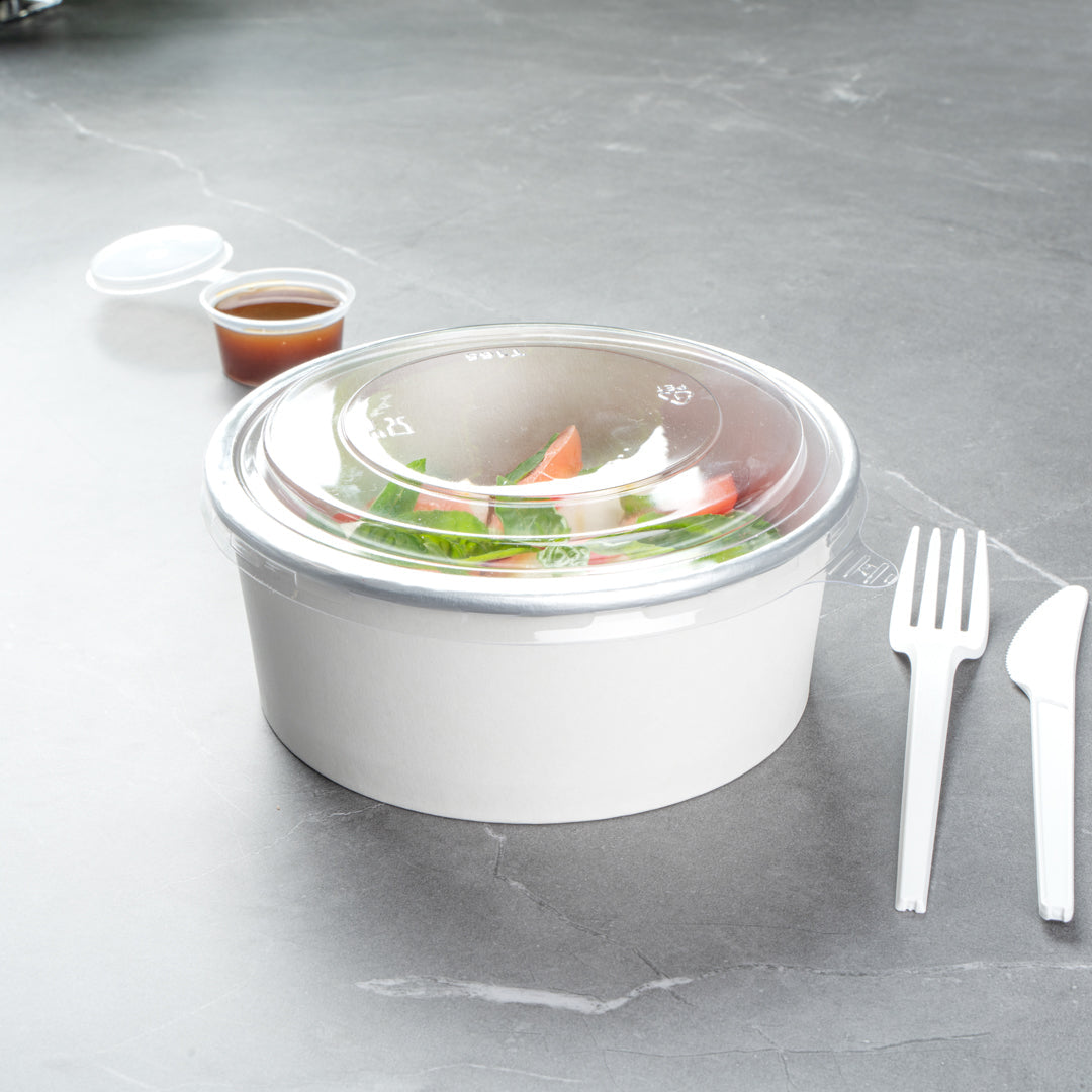 Foil Lux Clear Plastic Take Out Container Lid - Fits 37 and 42 oz - 200 count box