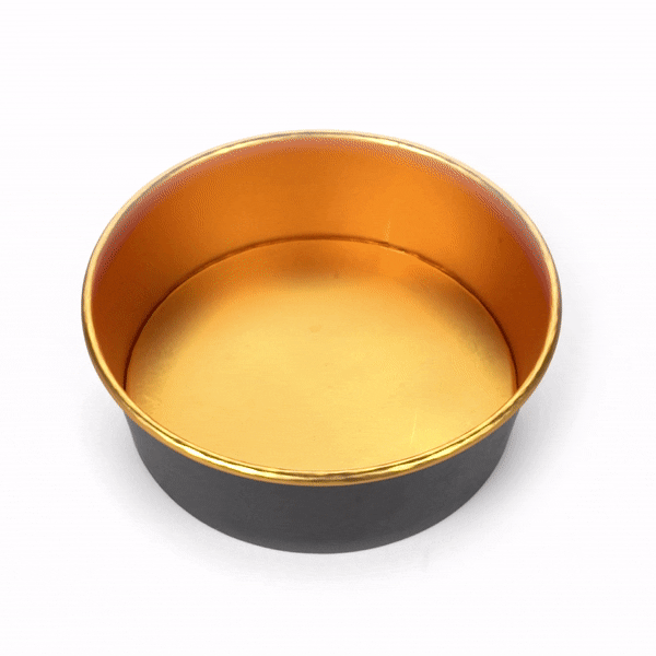 Foil Lux 45 oz Black And Gold Paper Take Out Container - with Foil Interior - 7 1/4" x 7 1/4" x 2 1/2" - 50 count box