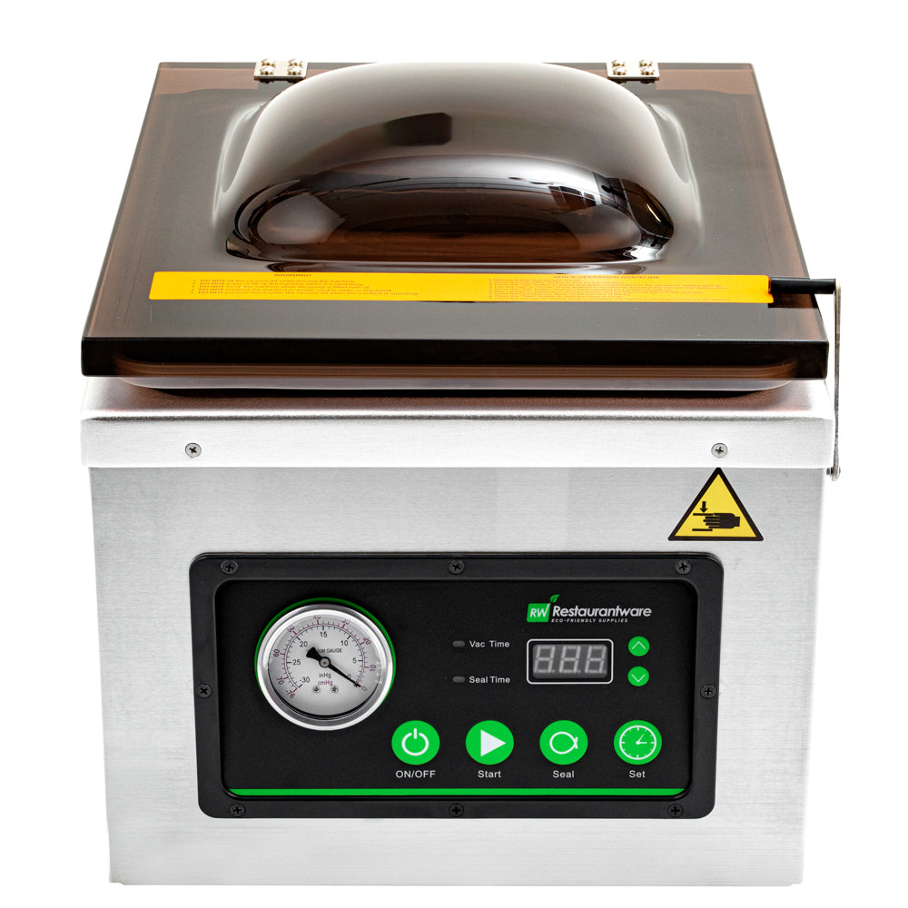 Fresh Hero Stainless Steel Chamber Vacuum Packaging Machine - 12" Seal Bar, Oil Pump - 1 count box