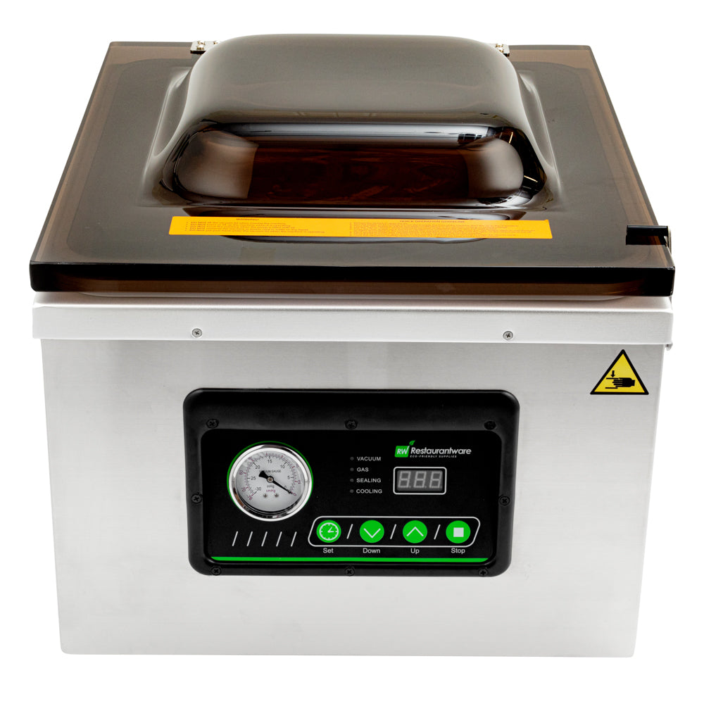 Fresh Hero Stainless Steel Chamber Vacuum Packaging Machine - 16" Seal Bar, Oil Pump - 1 count box