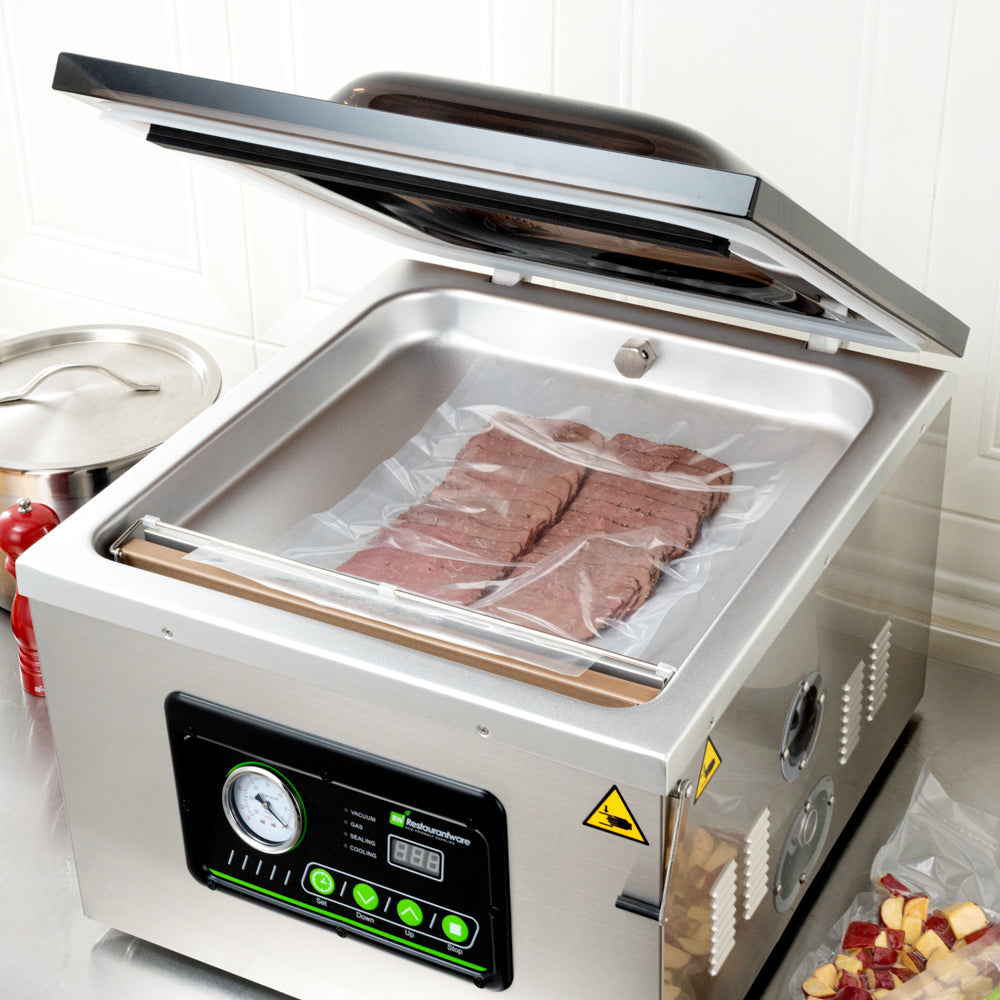 Fresh Hero Stainless Steel Chamber Vacuum Packaging Machine - 16" Seal Bar, Oil Pump - 1 count box