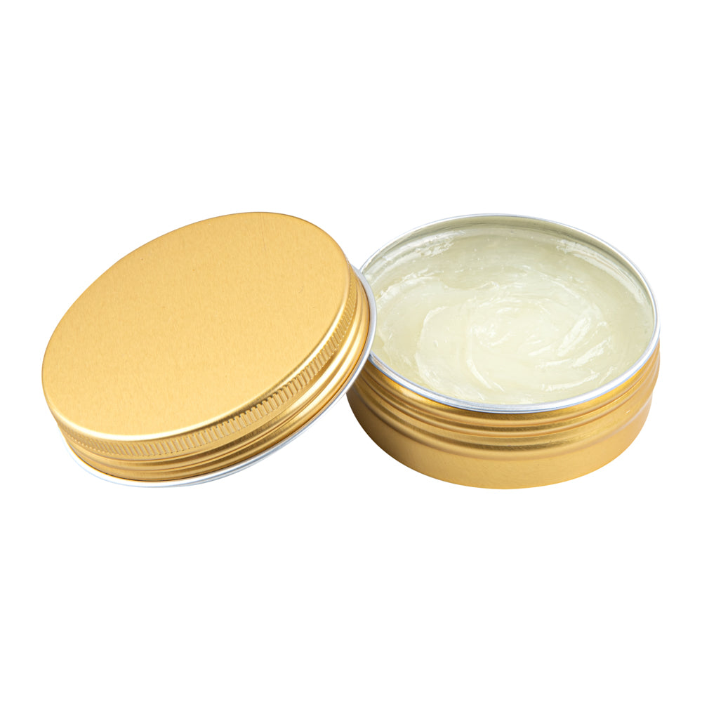 Chef 101 2 oz Round Gold Tin Container - with Screw Lid - 100 count box