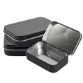 Chef 101 4 oz Rectangle Black Tin Container - with Hinged Lid - 10 count box