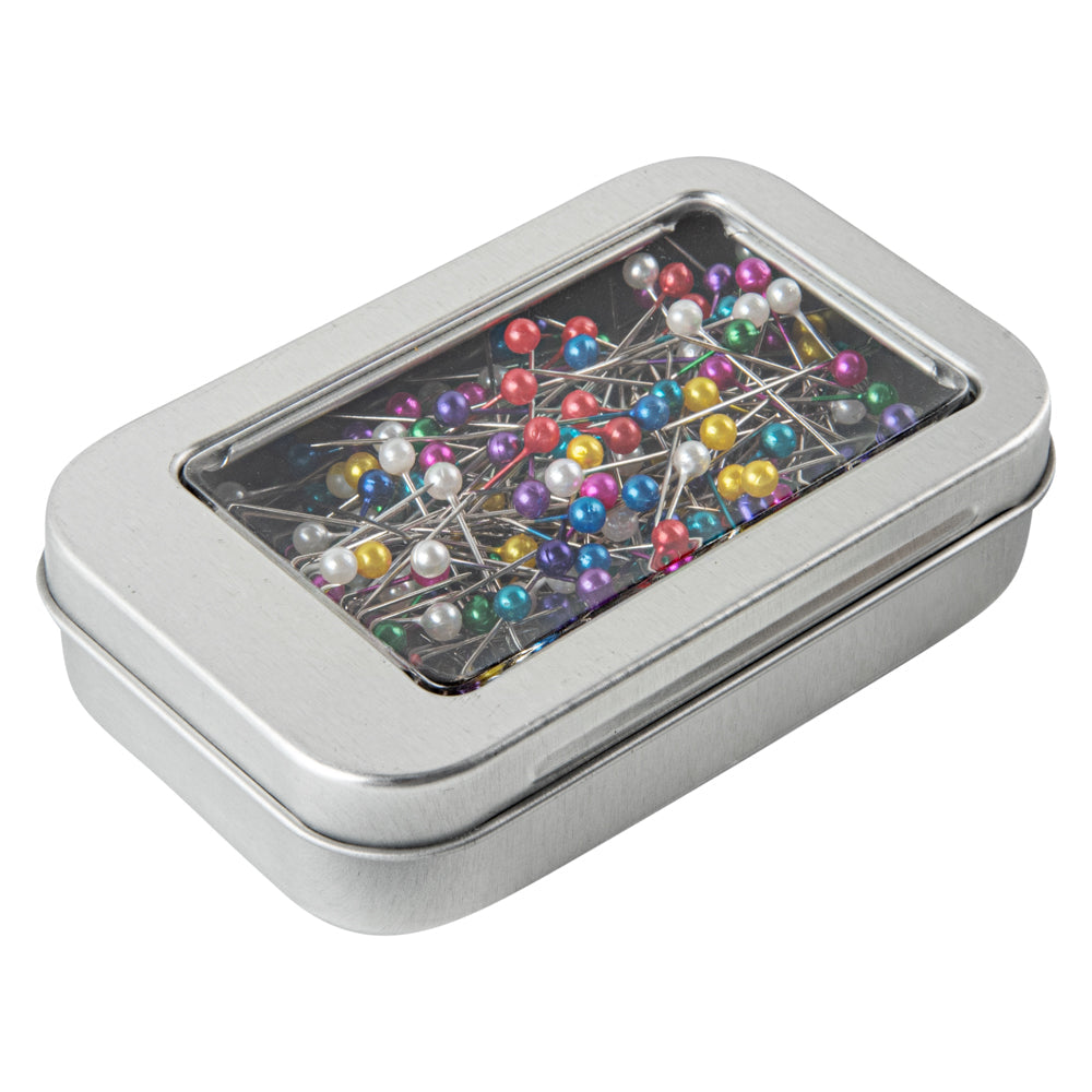 Chef 101 4 oz Rectangle Silver Tin Container - with Window Lid - 100 count box