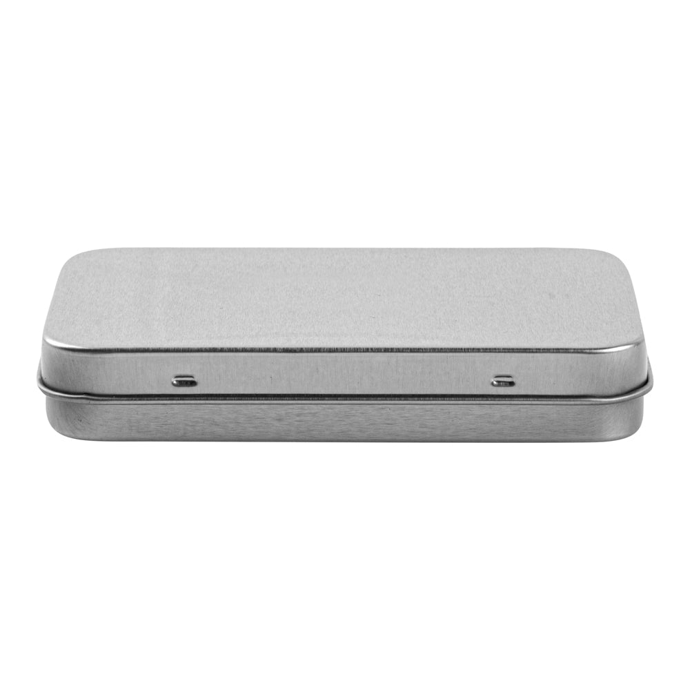Chef 101 6 oz Rectangle Silver Tin Container - with Hinged Lid - 100 count box
