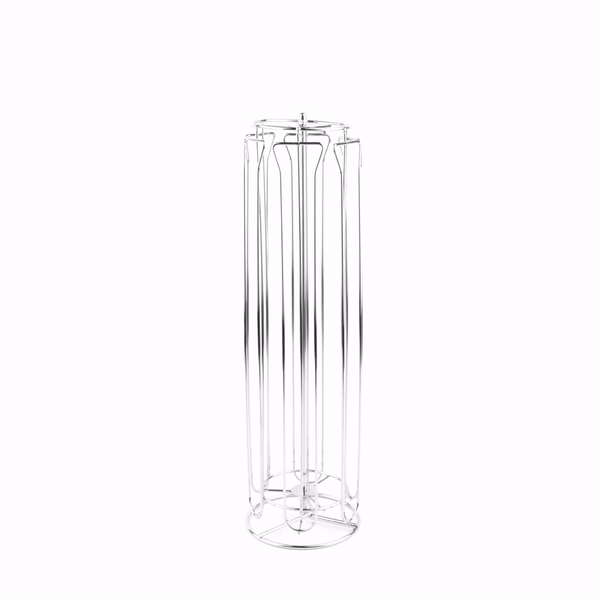 Restpresso Iron Coffee Pod / Capsule Holder - Revolving, Holds 60 Nespresso Capsules - 5" x 5" x 16 1/4" - 1 count box