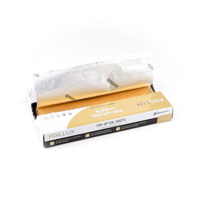 Foil Lux Foodservice Gold Aluminum Foil Pop-Up Sheet - Interfolded, Embossed - 10 3/4" x 9" - 2000 count box