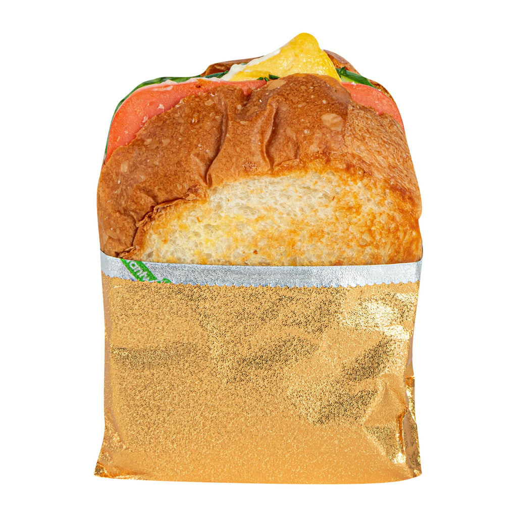 Foil Lux Foodservice Gold Aluminum Foil Pop-Up Sheet - Interfolded, Embossed - 12" x 10 3/4" - 100 count box
