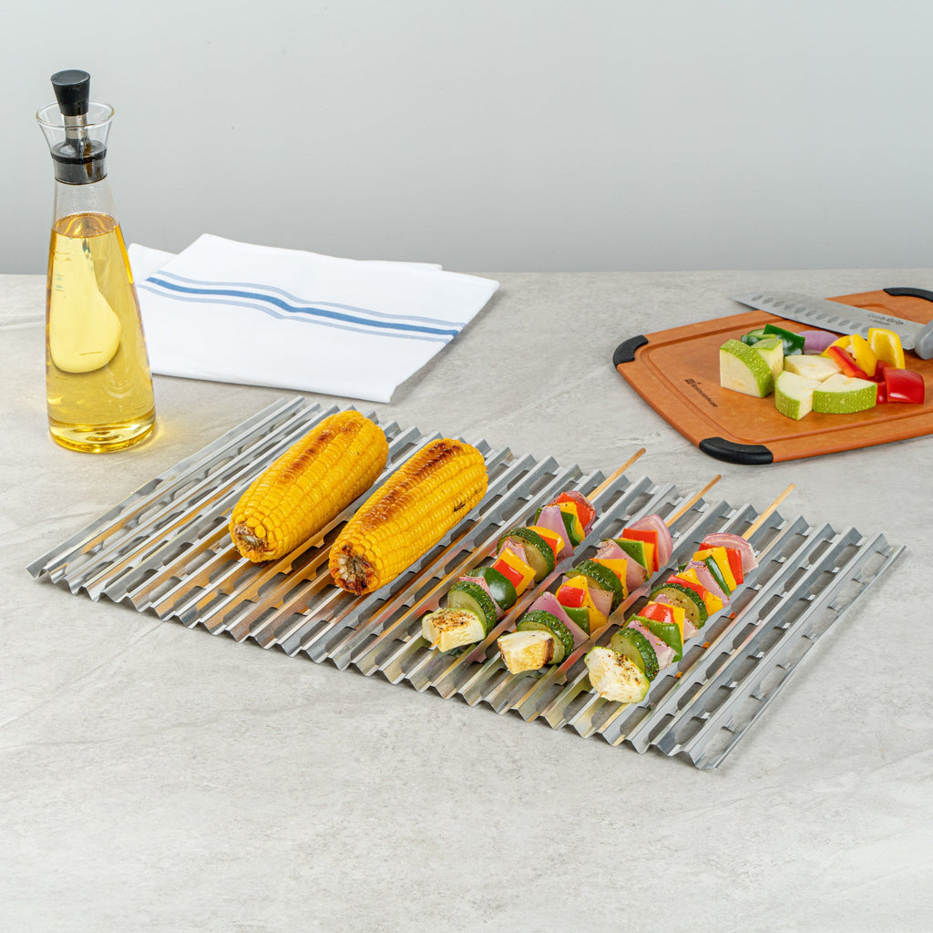Foil Lux Aluminum Disposable Grill Liner - 19 3/4" x 12" - 10 count box