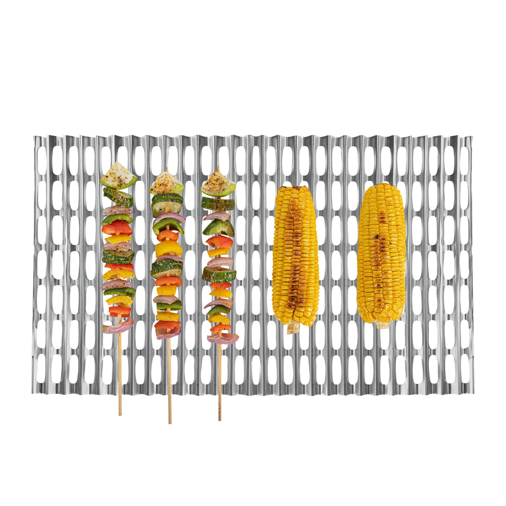 Foil Lux Aluminum Disposable Grill Liner - 19 3/4" x 12" - 10 count box