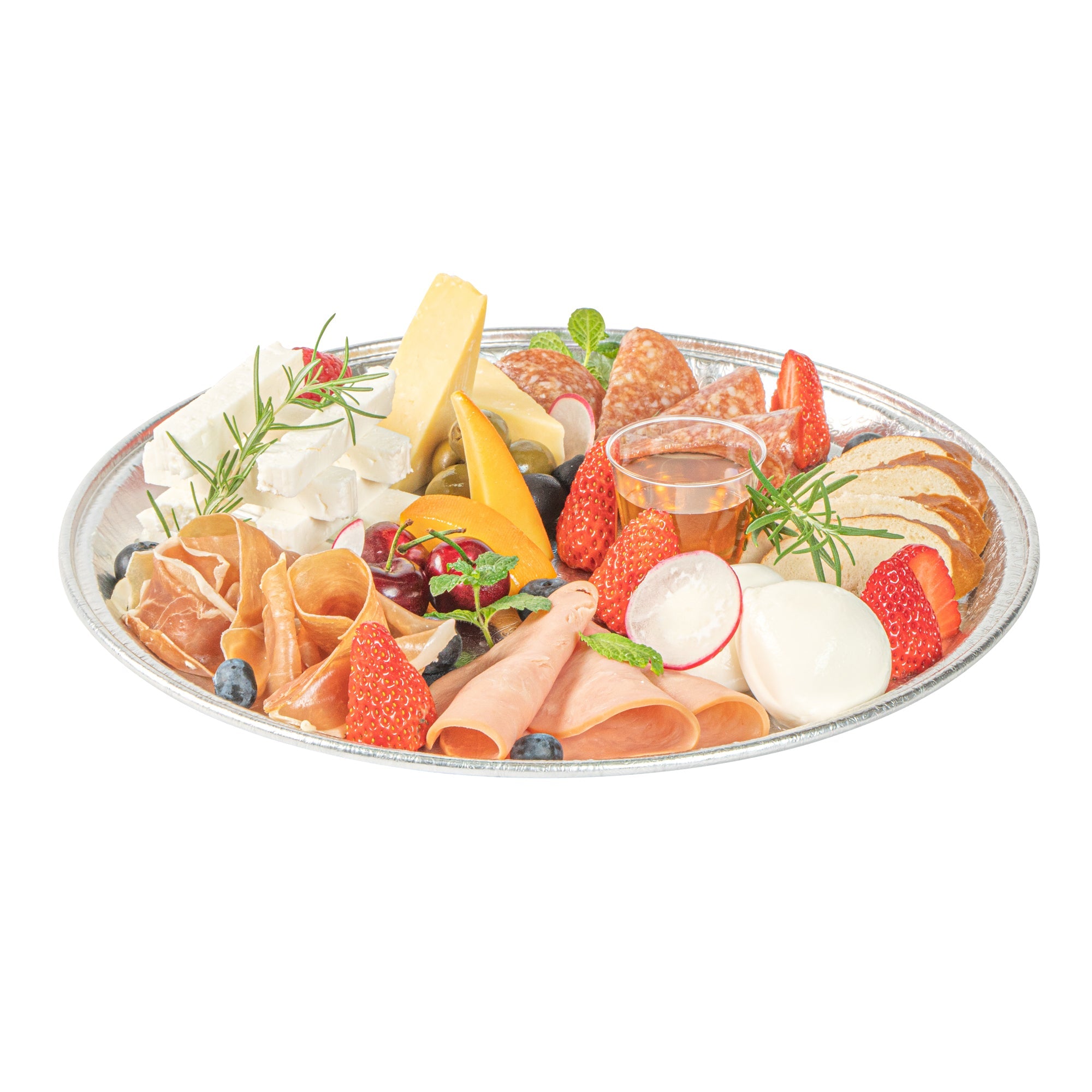 Foil Lux Round Aluminum Catering Tray - 12" - 10 count box