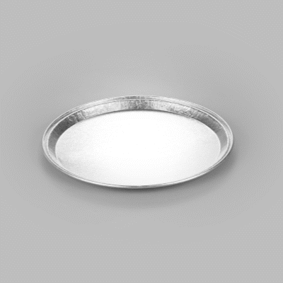 Foil Lux Round Aluminum Catering Tray - 12" - 10 count box