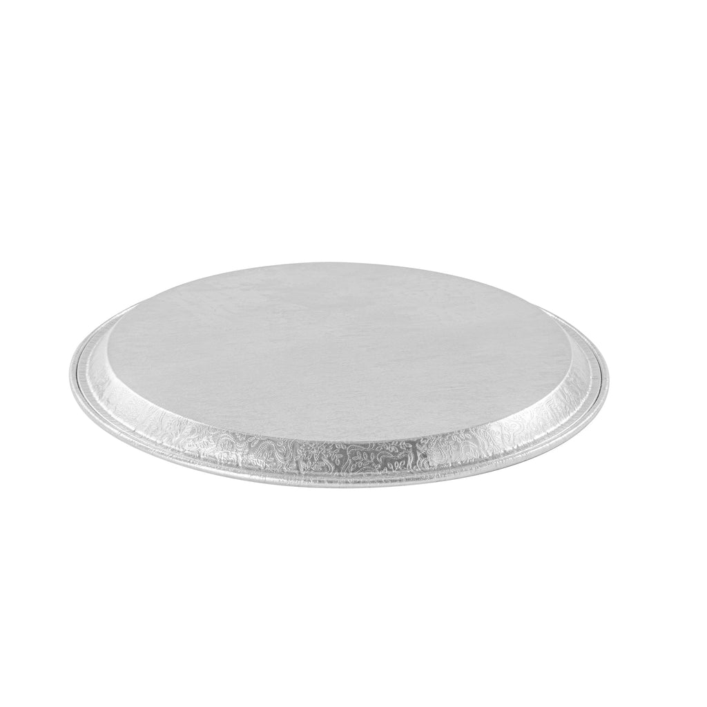 Foil Lux Round Aluminum Catering Tray - 12" - 10 count box