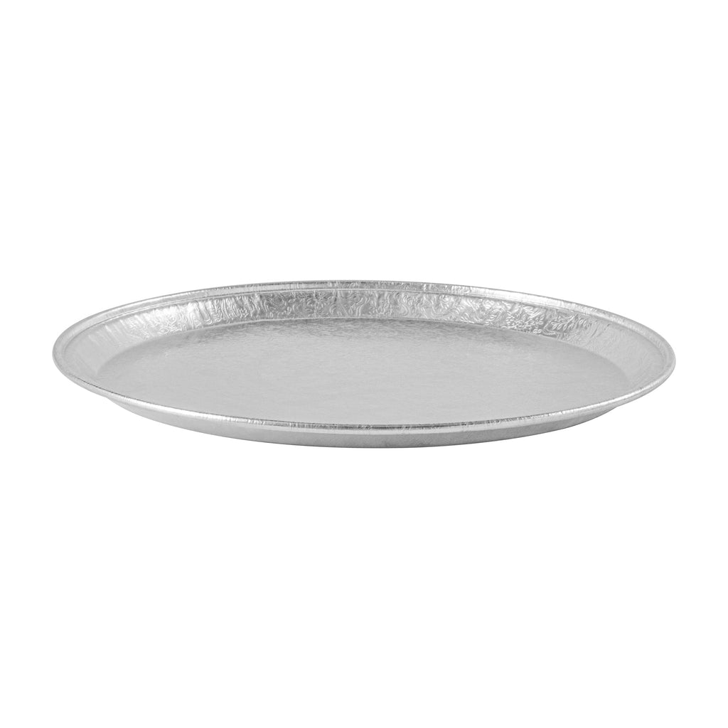 Foil Lux Round Aluminum Catering Tray - 12" - 50 count box