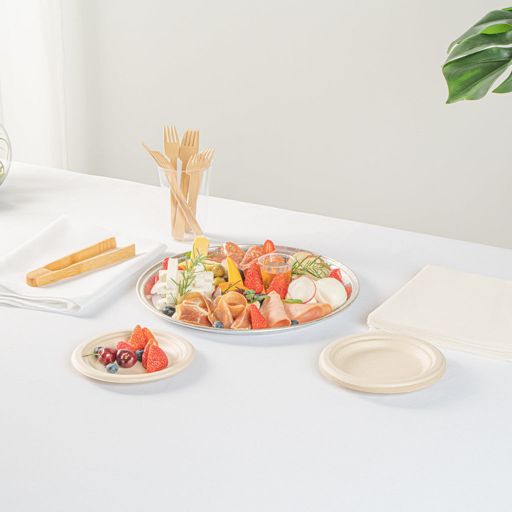 Foil Lux Round Aluminum Catering Tray - 12" - 50 count box